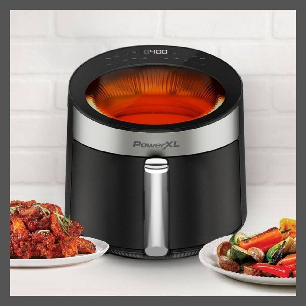 Open Box - PowerXL -  5.3QT Air Fryer 360 Supercharged Hot Windo Black - Picture 4 of 7